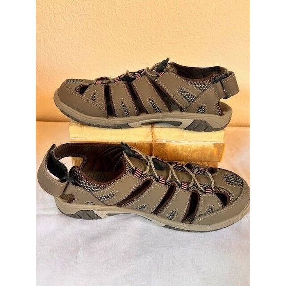 Eddie Bauer Womens Bump Toe Blakely Sandals Genuine‎ Leather Size 7M - Picture 1 of 7